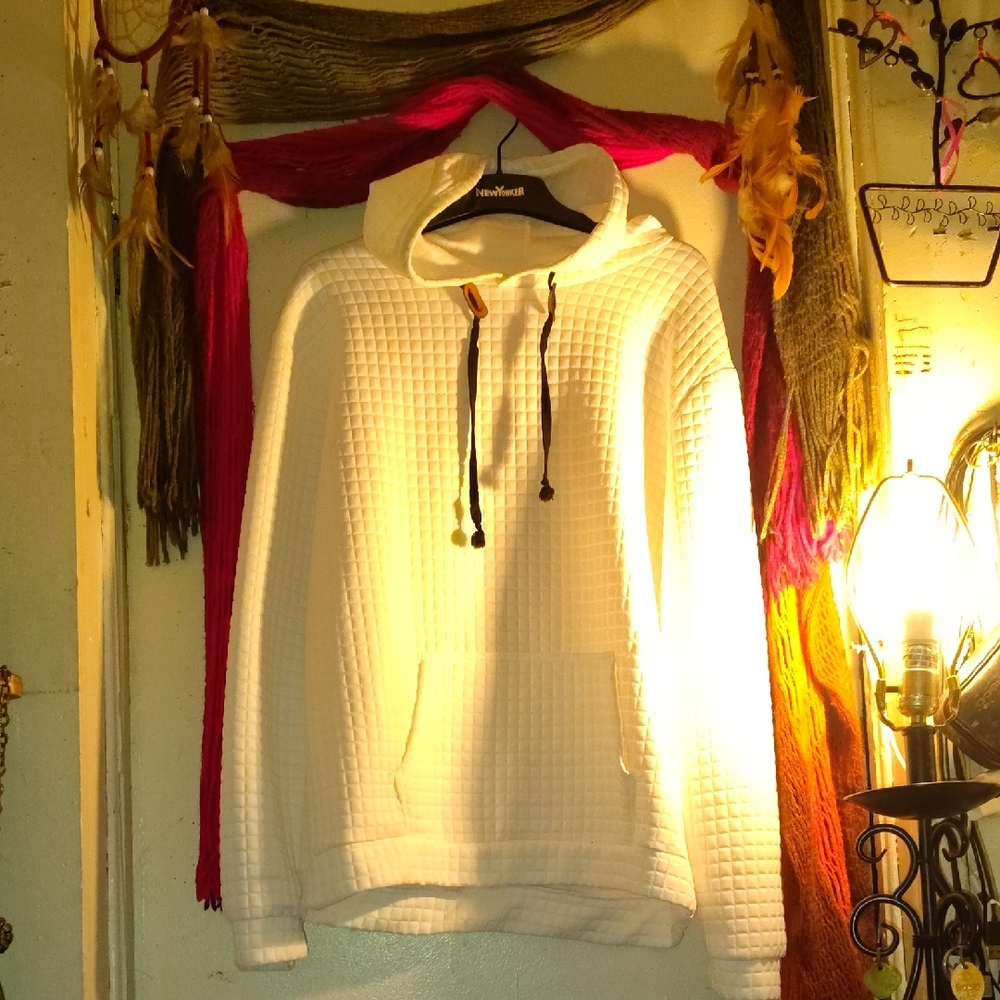 Stylish White Hooded Men Changshan